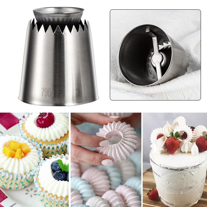 Rvs Icing Piping Nozzles Bakken & Gebak Gereedschappen Tips Cookies Mold Diy Cake Dessert Fondant Decoratie Bakken Tools