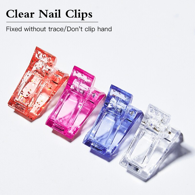 5 Pcs Acrylic Nail Clip Fingernail Extension UV Clamps Manicure Art Builder Tools set Quick Building Nail Tips Clips