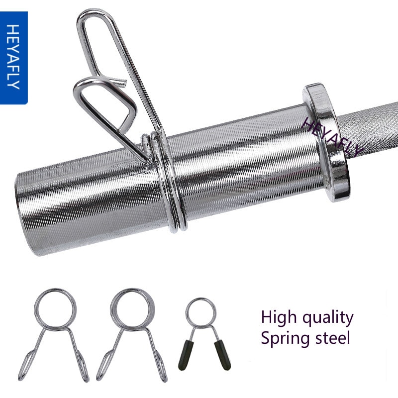 Fitness Rod Clip Lever Buckle Dumbbell Lever Spring Weight Lifting Lever Clamp Clincher Handle Clamp Spring Steel Tongs Folder