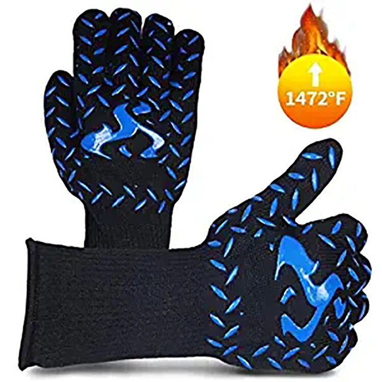 Bbq Handschoenen 800 Graden Warmte-isolatie, Brandwerende, Antislip Siliconen Handschoenen, Barbecue Handschoenen, gebruikt Voor Koken Oven Barbecue: A7
