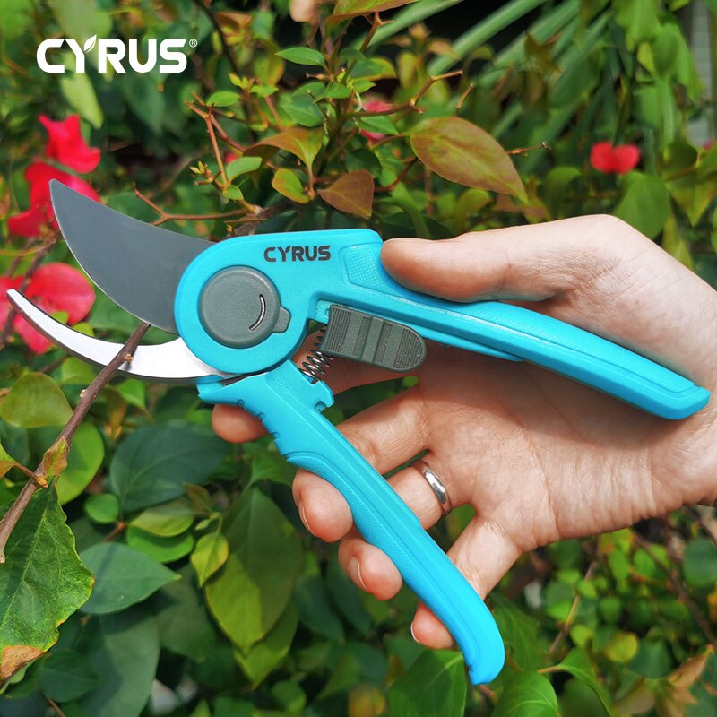 Shears Pruner Carbon Steel Cutter Secateurs Pruning Scissors Bypass Sharpener Clippers Garden Tool Solid Snip Floral