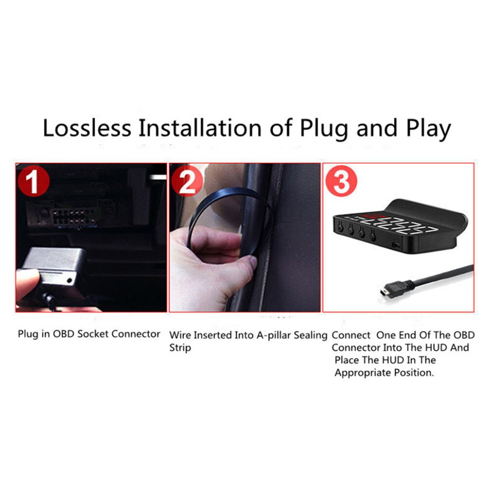 Head-Up Display OBD2 Global Positioning System Head-Up Display Auto Algemene Glas Projectie