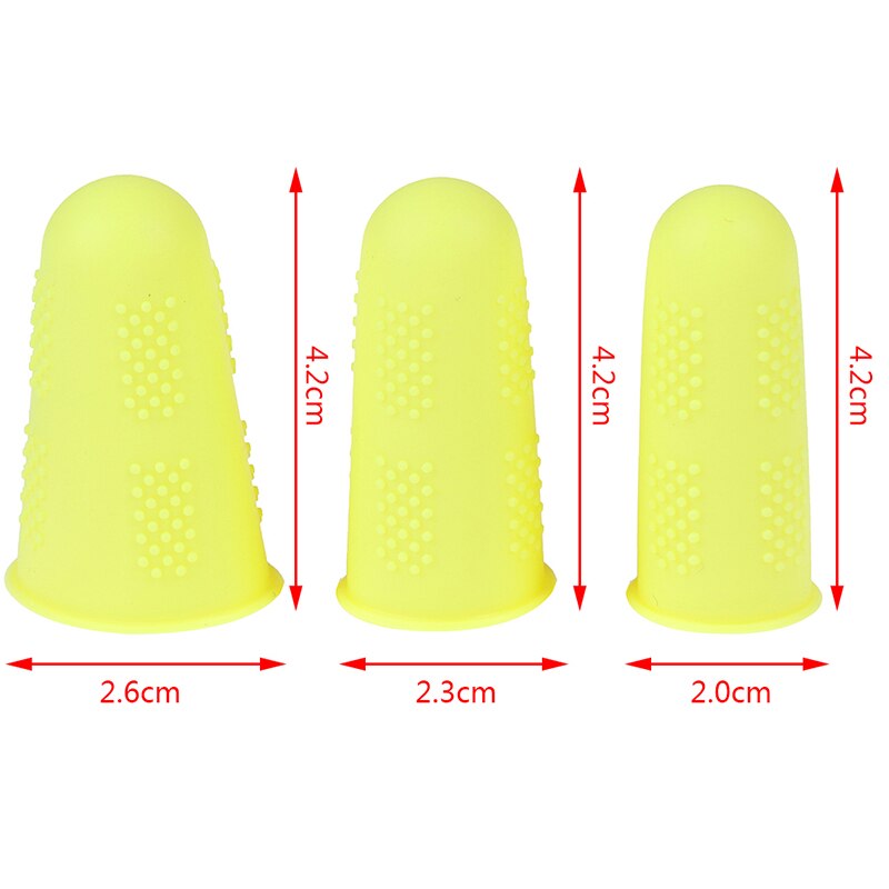 3 unids/set Protector de silicona para dedo funda anticorte resistente al calor antideslizante dedos funda para utensilios de cocina: 3