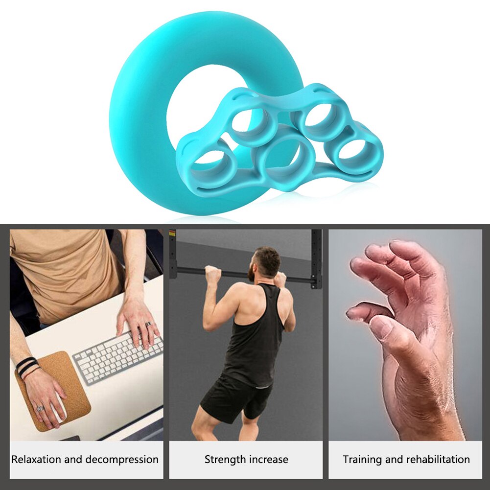 2pcs Resistance Bands Hand Grip Set Strengthener Exerciser Kit Finger Stretcher Finger Stretcher Speed Up Rehabilitation