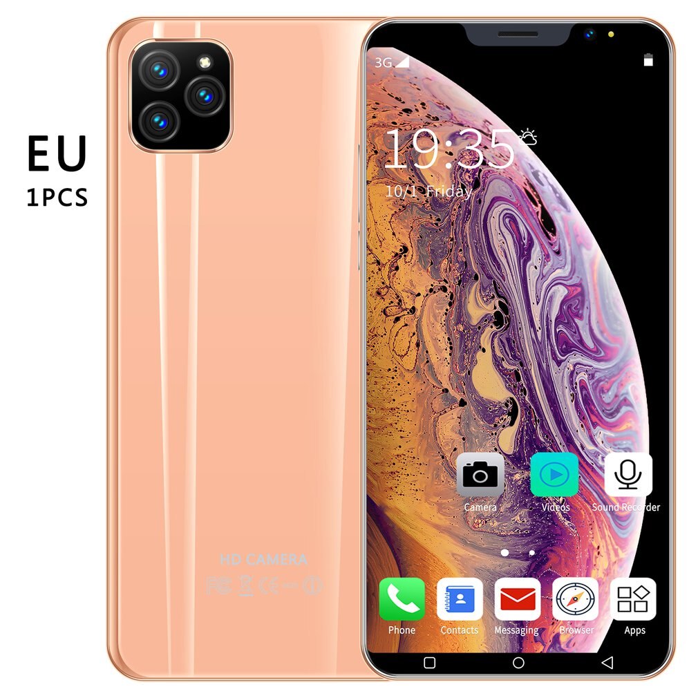 I13 5.0 Inch Grote Scherm Android Smartphone Dual-kaart Dual Standby Telefoon 512Mb + 4Gb Android Smartphone: gold EU