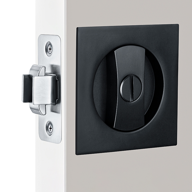 Door Lock Built-In Door Lock Handle Invisible Indoor Sliding Door Lock Can Be Used For Door Lock Handle: Ivory