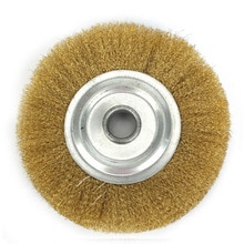 125mm/5 Inch Soft Copper Wire Wheel Brush For Deburring Descaling Polishing