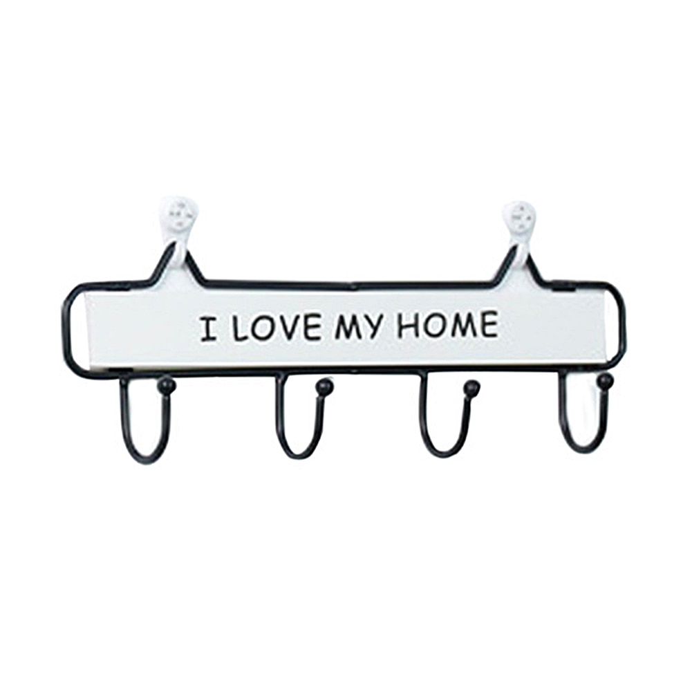 Wood Key Holder Wall Key Storage Organizer Towels Rack Hanger Key Ring Hooks Clerk Housekeeper On The Wall: 4