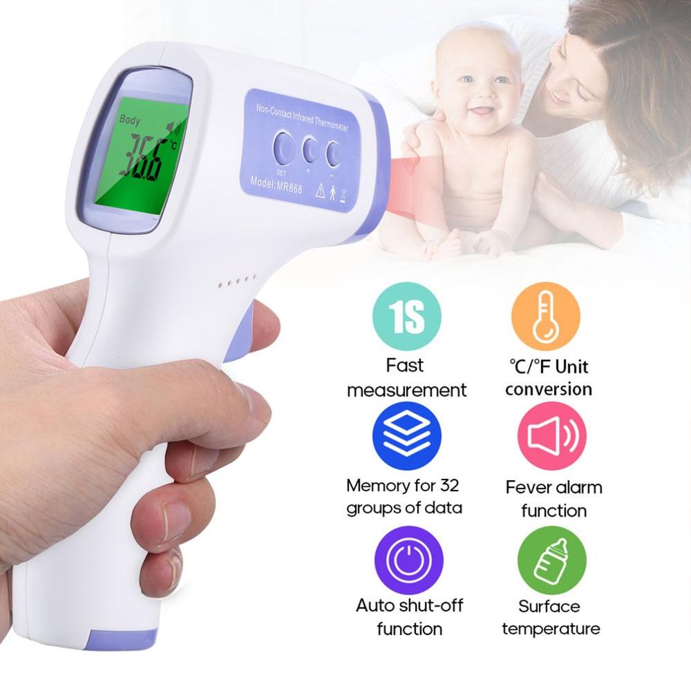 Infrared Thermometer High Precision Tri-color Backlight LCD Screen Practical Non-contact Forehead Thermometer