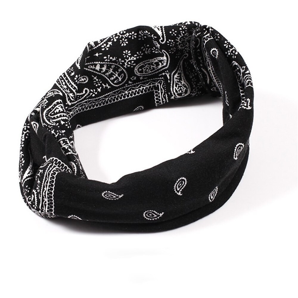 Twist Elastische Tulband Hoofdband Voor Vrouwen Hoofdbanden Hoofd wrap Haarband Hoofddeksels Bandana Haaraccessoires: Black