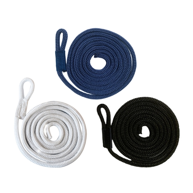 Marine Mooring Line Boat Fender Line Double Braided Cord Rope Docking with Eye for Yacht Kayak Watercraf Boat Accessories