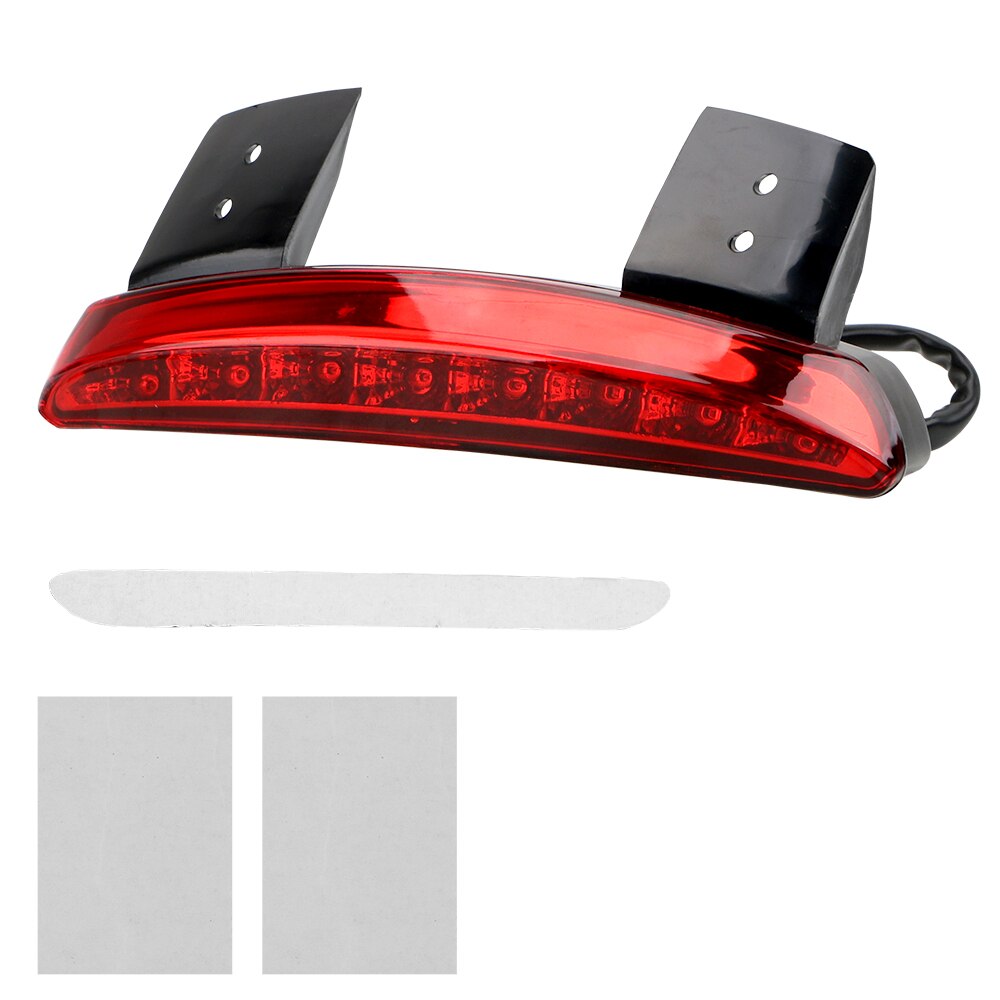 LEEPEE-Borde de guardabarros, luces LED rojas de moto, luz de freno trasera, lámpara, accesorios de motocicleta, Cafe Racer para XL 883 1200: Red Cover