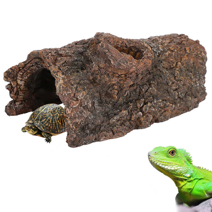 Turtle Reptile Hide Cave Reptiles Avoiding Caves Simulation Resin Amphibians Landscape Lizard Feeding Box Home Decoration