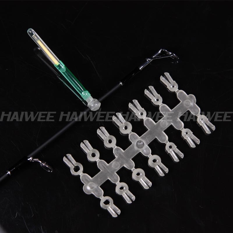 2pcs Fishing glow stick Clip used on fishing rod feeder clip on the rod tip fluorescent light sticks light night float Clip hol