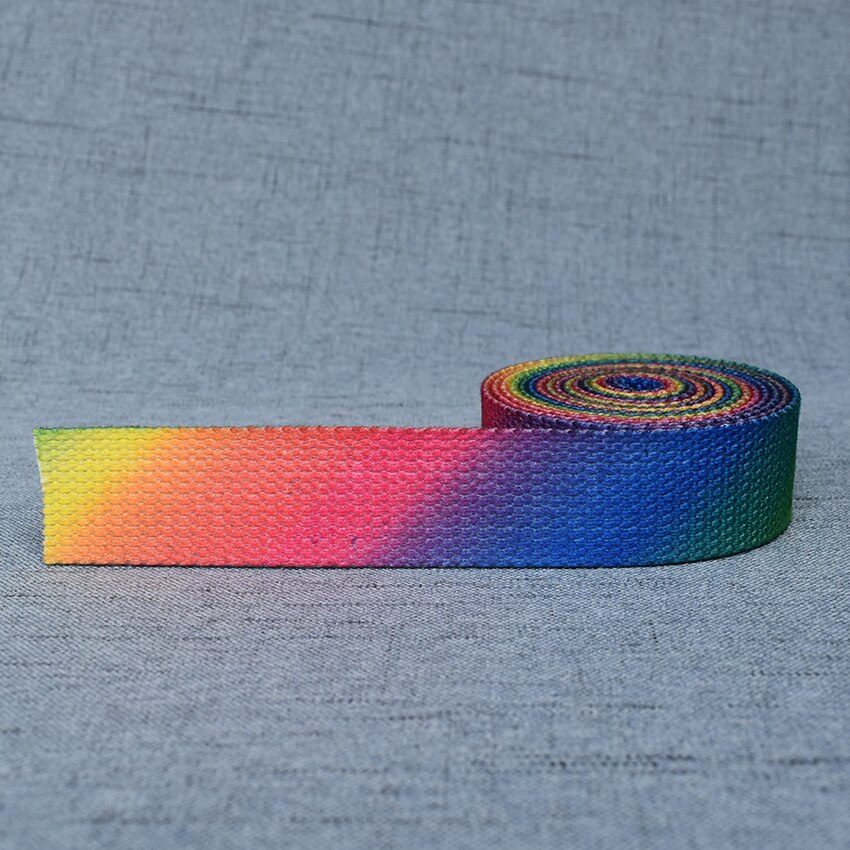 Ruban de sangle 5 Yards de largeur 25mm, sangles en corde pour chien, collier pour animaux domestiques, harnais, sac à dos, Textile, vêtements, accessoire: Colorful