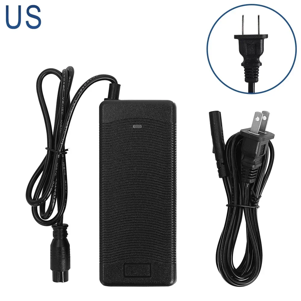 For Roadrunner/Arwibon /Mukuta/Titán/Apollo/Vsett Electric Scooter Charger 3Pin Connector Battery Charger 54.6V/48V 2A GX16: Yellow