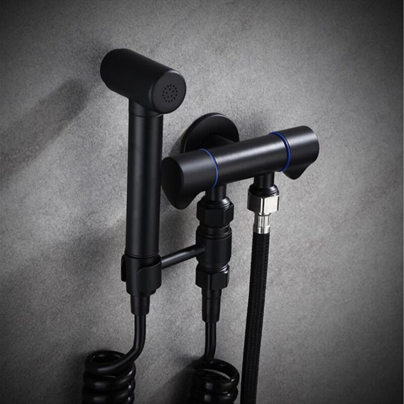 Lacquered Black Bathtub Faucets Wall Mounted with Handheld Shower Bathtub Faucet Bathroom Mixer Taps Bath