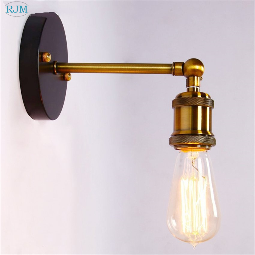 Vintage rustik industriel jernvæglampe retro loft edison væglamper til soveværelse væglampe til side til hjemmet parfumelampe