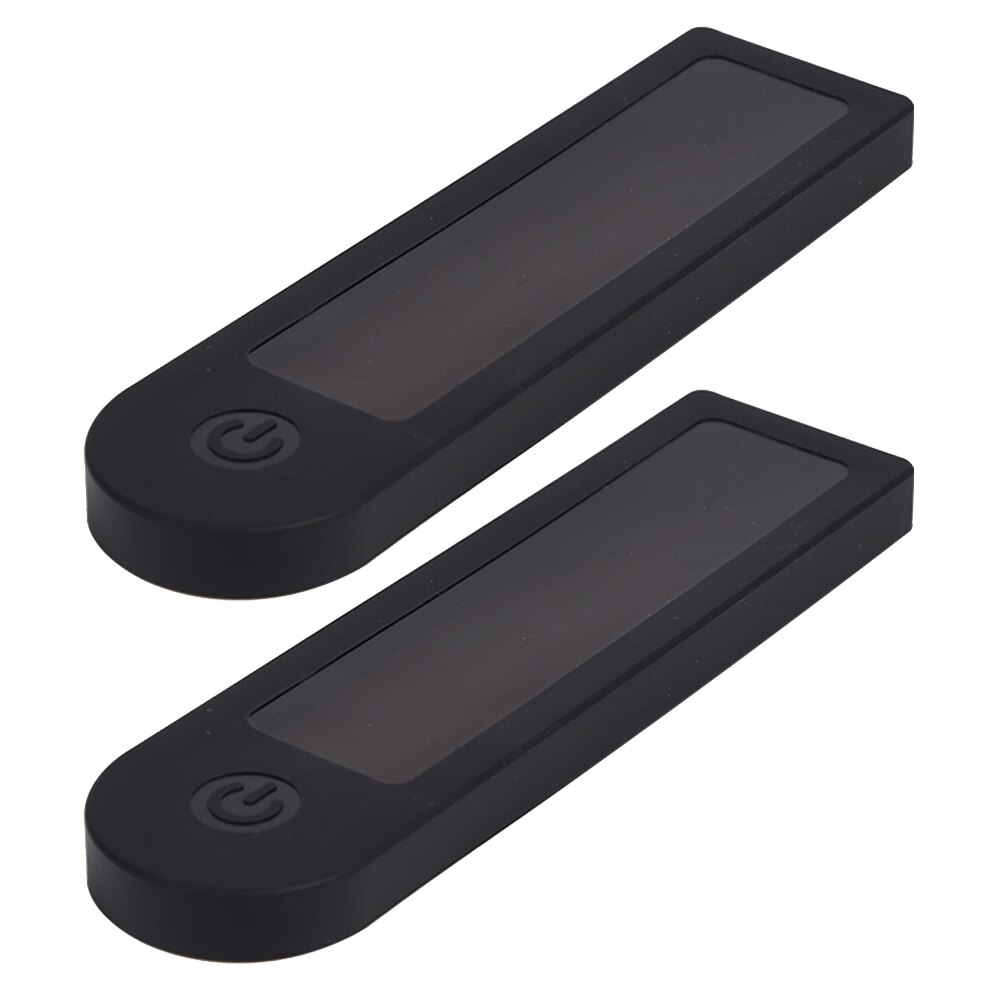 2Pcs Waterdichte Beschermhoes Scherm Case Voor M365 Elektrische Scooter Dash Board Panel Bescherming Case Silicone Cover: Black