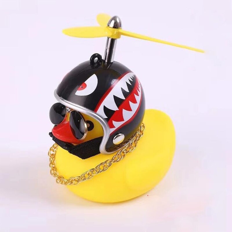 Bicycle Horn Cute Little Yellow Duck Night Warning Light Children's Rubber Duck Toy Mountain Bike Scooter Lights Decoration: K