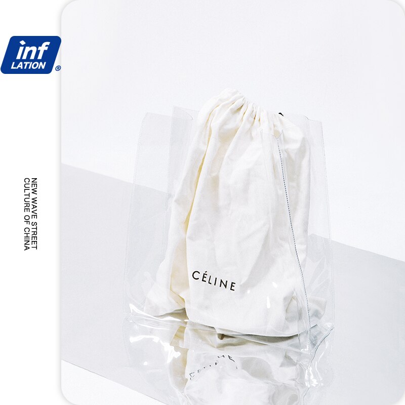 INFLATION Clear PVC Tote Large Transparent Plastic Beach Bags Summer Travel Bag Shopping Bag 177AI2018