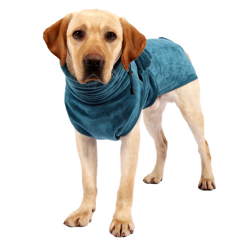 Albornoz para perros grandes, Toalla de baño de fuerte absorción de agua para mascotas, ropa de secado rápido para la mayoría de los perros, ropa de toalla dorada para perros, XS-3XL