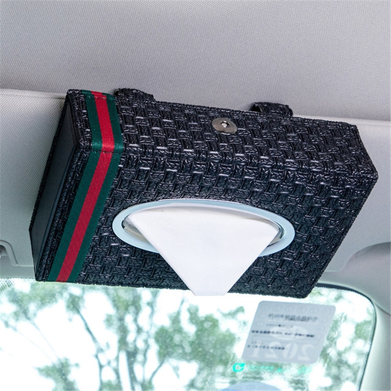 Auto tissue box hjemme bil serviet håndklæde papirholder opbevaring organizer case bil instrumentbræt box interiør tilbehør
