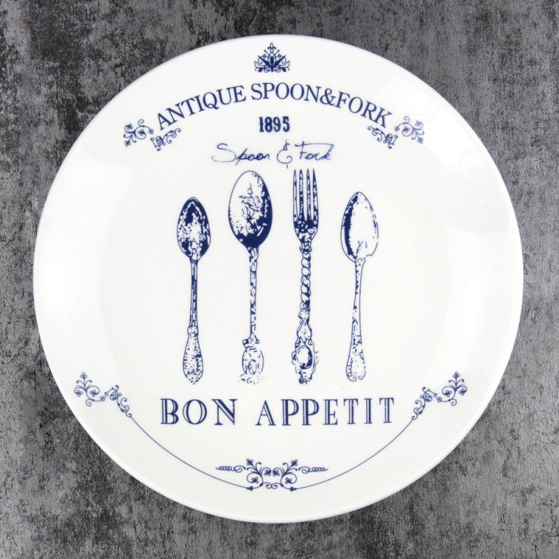 Plates Breakfast Steak Children's Fruit Plate Hand Painted Dinner Dish Cutlery Cartoon Ceramic Platos Dessert Plates: 2