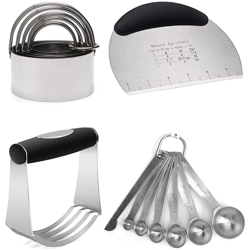 HENDI Messlöffel, 7-teiliges-set: 30-240 ml, Messbecher, stapelbar, gravierte Kapazitätsmarkierungen, spülmaschinenfest, Edelstahl