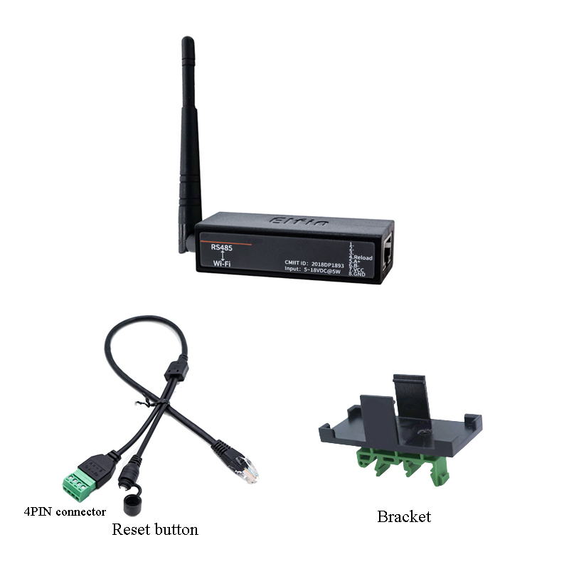 Seriële Poort RS485 Naar Wifi Serial Device Server Elfin-EW11 Ondersteuning Tcp/Ip Telnet Modbus Tcp Protocol Iot Data Transfer Converter