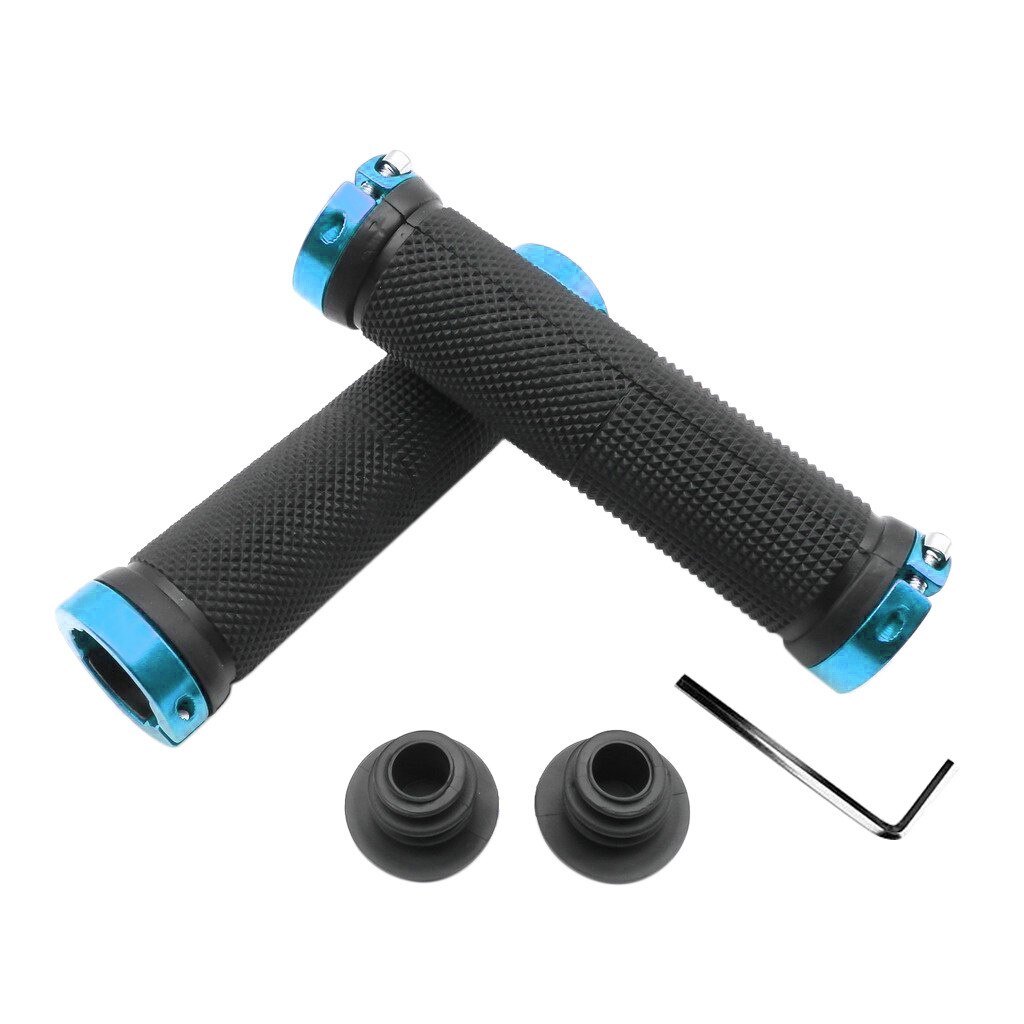 2Pcs Outdoor Fietsen Fiets Accessoires Fiets Stuur Grips Bike Racing Motorcycle Handle Bar Comfortabele Grip Cover #30: Blue