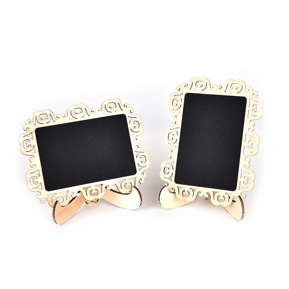 Mini Black Boards With Holders Vintage Lace Hollow Blackboard With Stand DIY Writing Message Board Office School Supplies