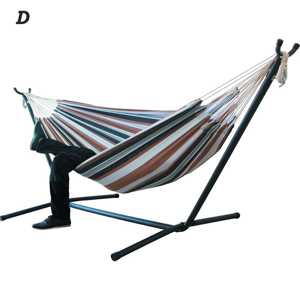Hamaca Individual Doble, silla colgante ensanchada, hamaca grande sin soporte de acero para jardín, patio interior/sin estante: C