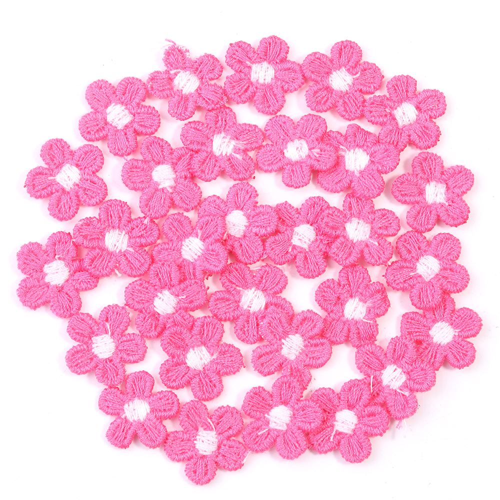 30Pcs Multicolor Flower Appliques Lace Floral Flower Embroidery Patch DIY Sewing Clothes Headwear Wedding Home Decorate Supplies: Multi-Colored