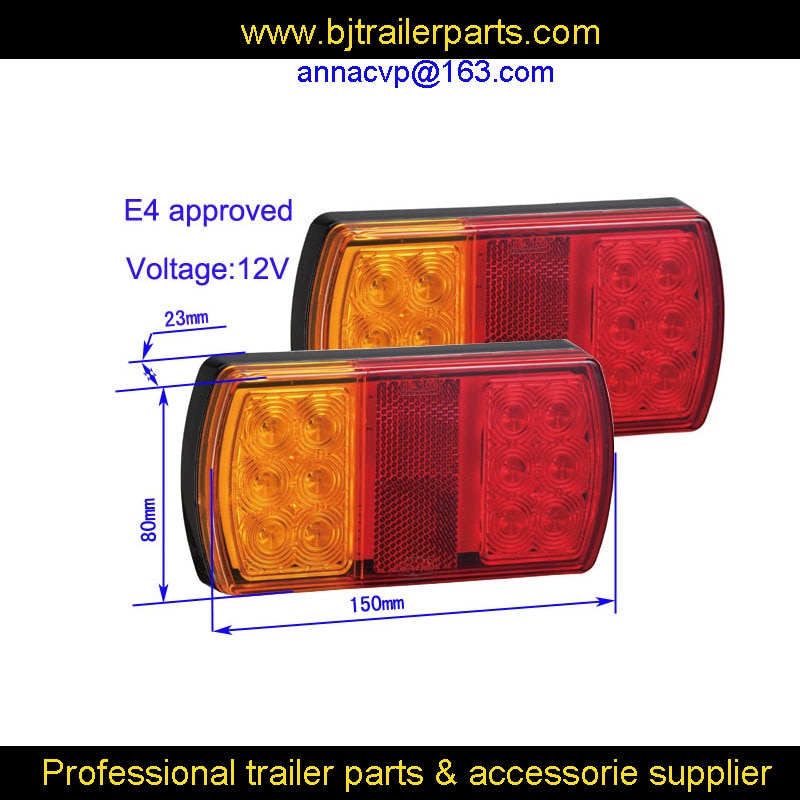 ! 12 V LED TRAILER ACHTERLICHTEN LAMPEN DOMPELPOMPEN WATERDICHTE TRUCK BOOT TRALER ONDERDELEN (2 STUKS/1 PAAR) trailer onderdelen