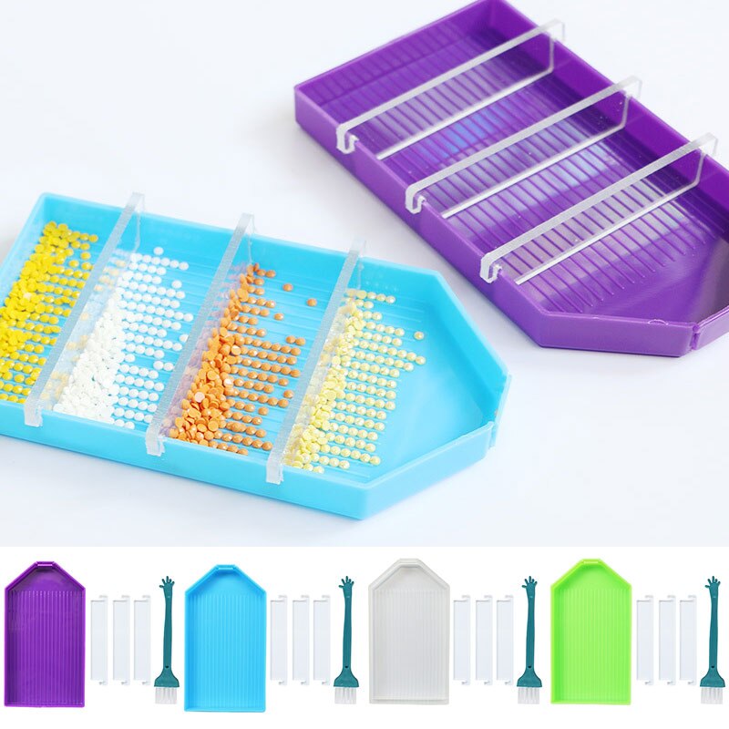 1pc stor kapacitet stor boreplade plastbakke store sæt diy diamant malebakke plade broderiværktøj broderitilbehør