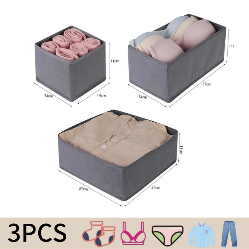 Organizador de ropa interior, caja de almacenamiento para sujetador, bragas, calcetines, cajas de almacenamiento, armario para dormitorio, organizador de ropa, separador de cajón plegable: Borgoña