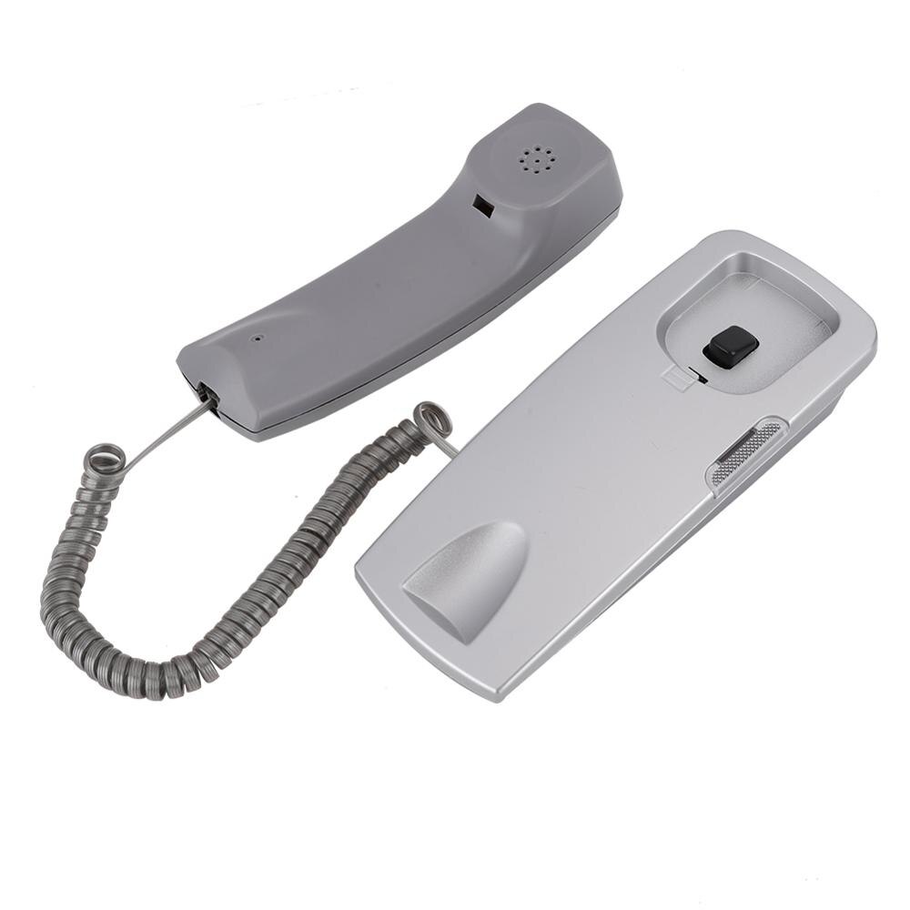 Mini telefone fixado na parede, sistema de telefone com luz de fundo lcd, dtmf/fsk, identificação de telefone para casa e escritório telefone