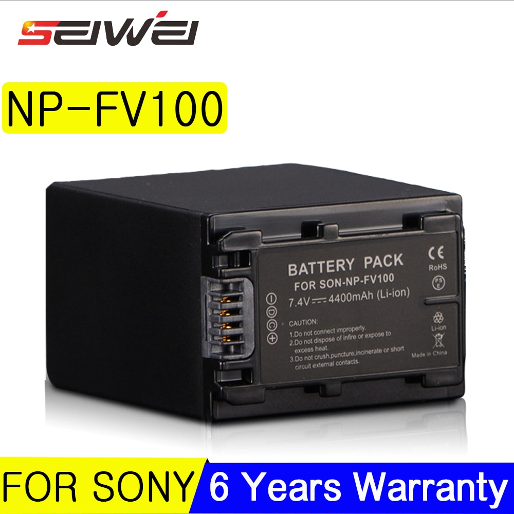 4400 mAh NP-FV100 NP FV100 NPFV100 Digitale Li-Ion Batterij voor Sony DCR-SR15 SR21 SR68 SR88 SX15 SX21 SX44 SX45 Camera batterijen