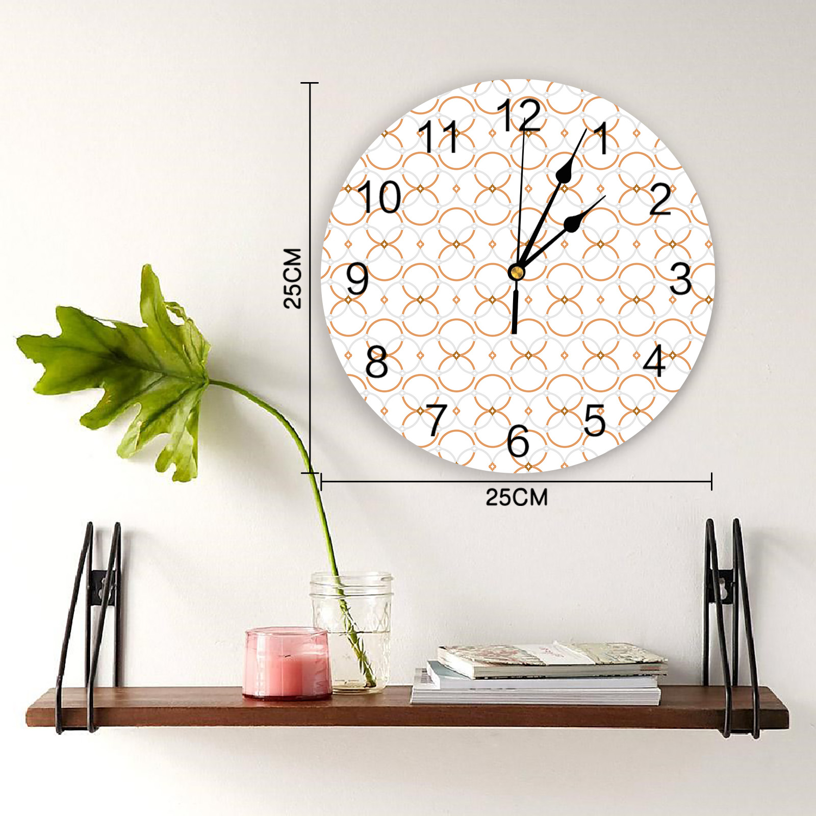 Geometric Spiral Geogrid Circle PVC Wall Clock Home Decor Bedroom Silent Clock Kitchen Living Room Wall Digital Clock