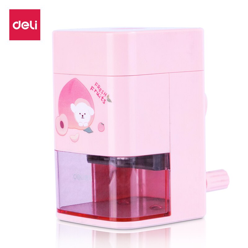 Deli Rotary Pencil Sharpener For Graphite Pencil Pink Green For Office and Student ER10604: Pink Fruit