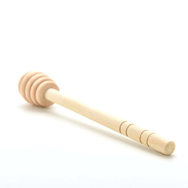 1 st 145mm fast trä omrörarstav stång sked dip drizzler server lång trä mini bi honungs dipper omrörare muddler