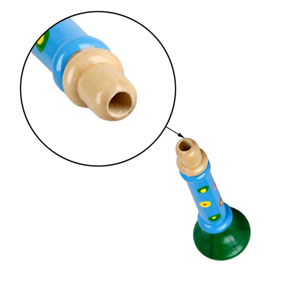 Houten Hoorn Hooter Trompet Muziekinstrument Speelgoed Voor Kids Kinderen Vroeg Onderwijs Muziek Tool Leren & Onderwijs