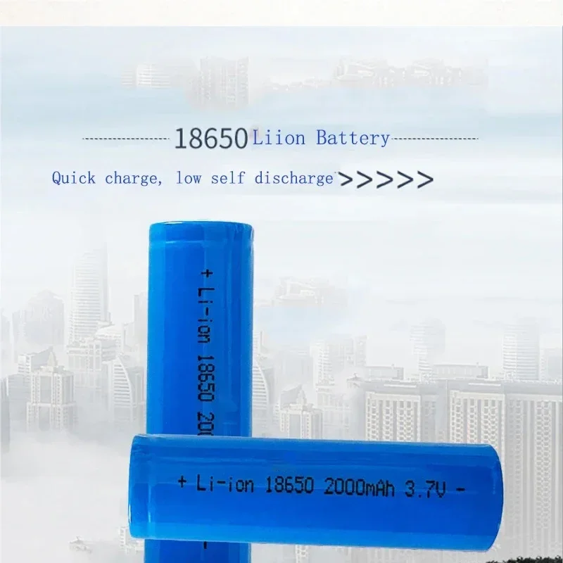18650 3.7 V 2000mAh Battery ICR18650 Rechargeable Battery Li-ion Lithium Batteries For Power Bank Torch