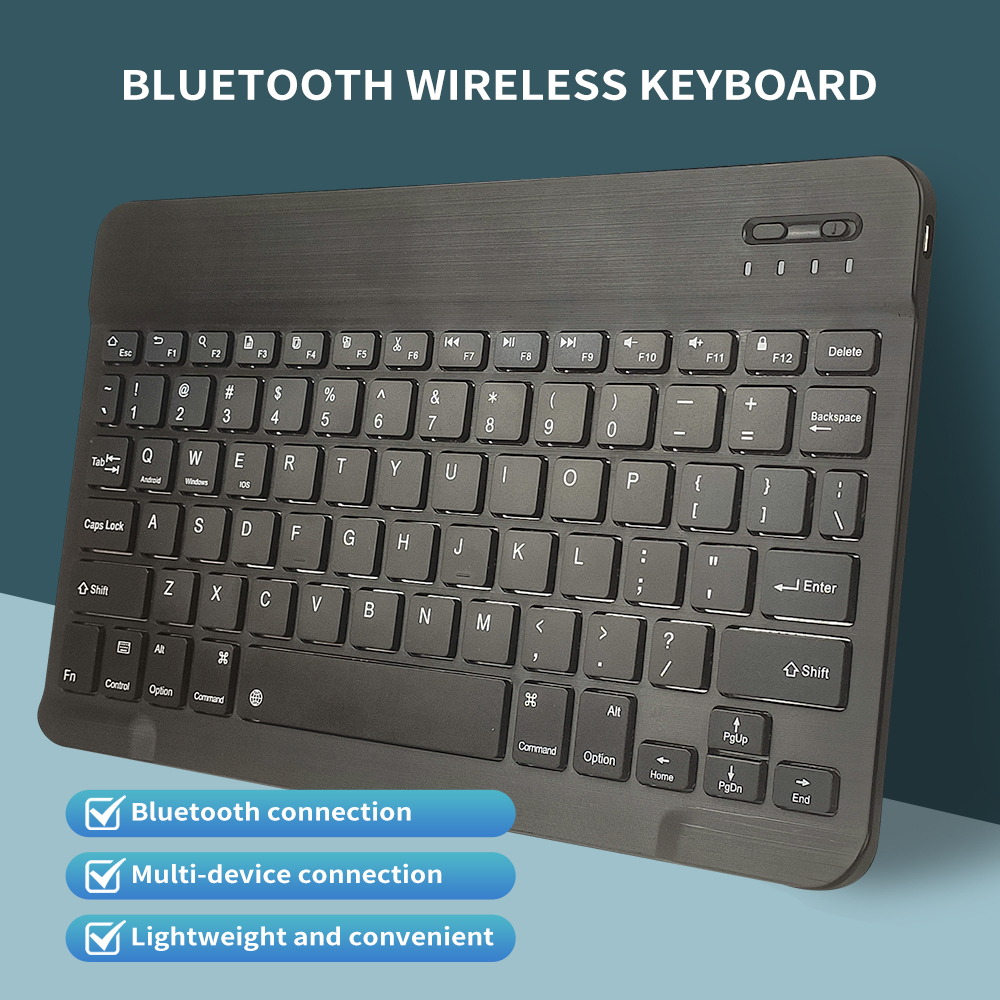 Bluetooth-toetsenbord Draadloos oplaadbaar zwart 10-inch toetsenbord voor IOS Android Windows-tablet voor iPad Air Mini-toetsenbord