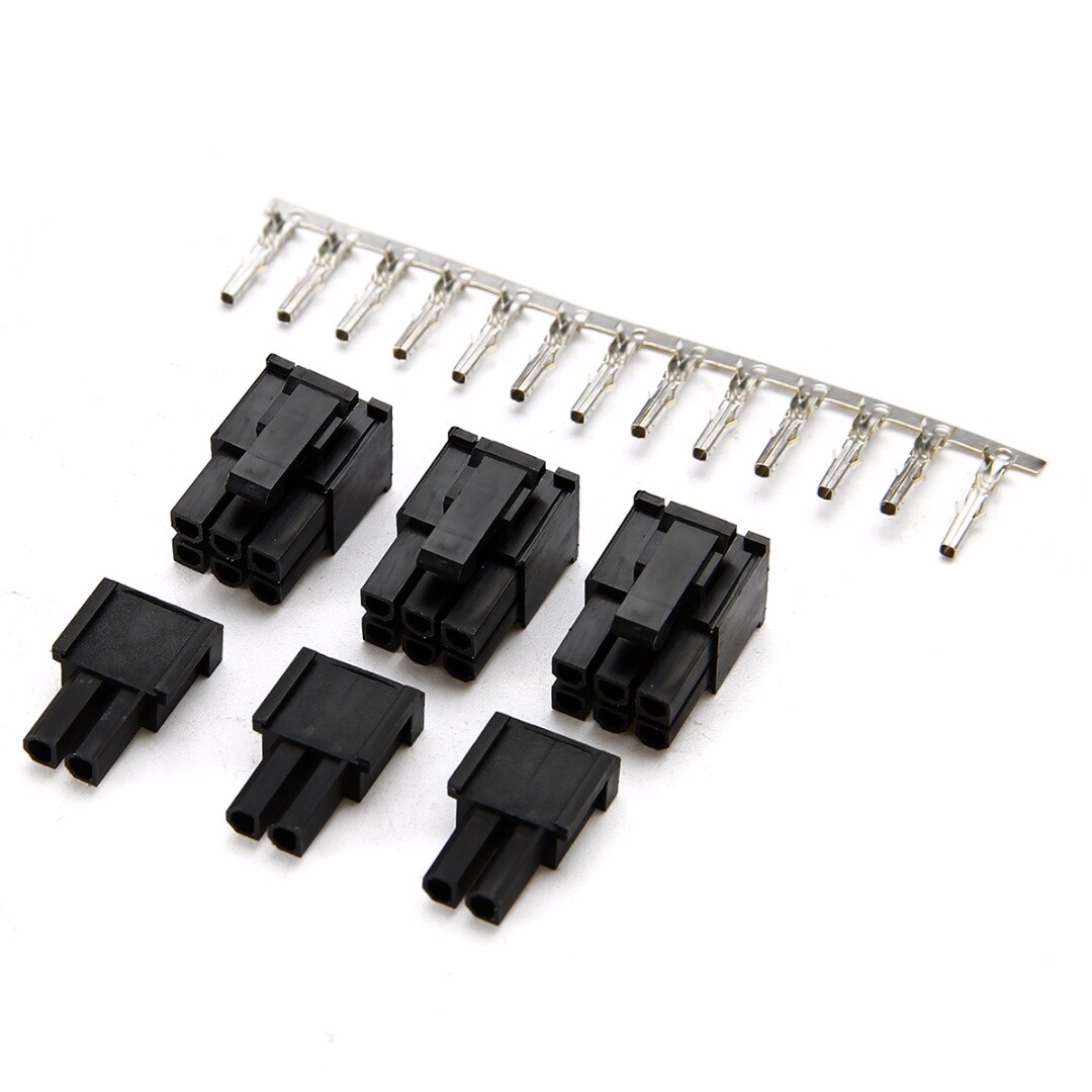 400pcs Crimp Vrouwelijke Terminals Pin Plug + 50 stuks 5557 8 (6 + 2) P ATX EPS PCI-E Connectoren met Plastic Doos