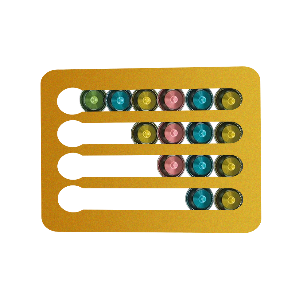 Coffee Pods Holder, Capsules Dispenser Holds Up to 24/40 Pods, for Wall Cabinet Fridge Display Organizer.: 24PCS Gold