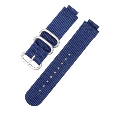 Correa para Garmin Forerunner 235, correa de nailon para Garmin Forerunner 220/230/235/620/630/735XT/235Lite, accesorio: blue silver buckle
