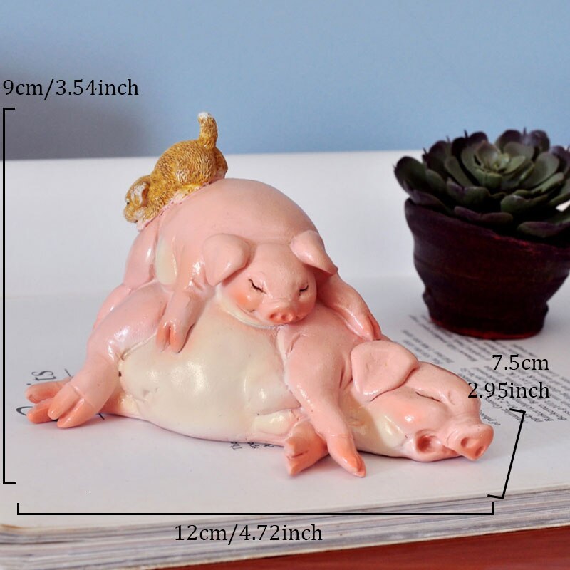 Zodiac Varken Hars Decoratie Simulatie Dier Sculptuur Ambachten Office Desktop Geluk Decoratie Tuin Micro Landschap Ingemaakte: C