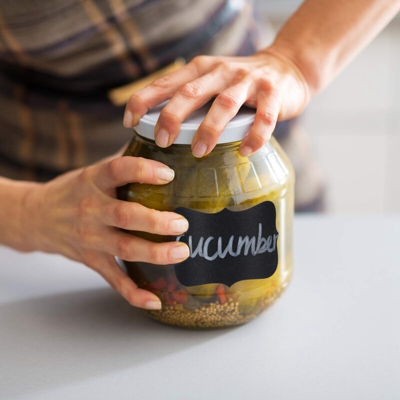 Étiquettes autocollantes pour bocaux de cuisine, 150 pièces, amovibles, pour ranger les pots, bouteilles, étiquettes, tableau noir